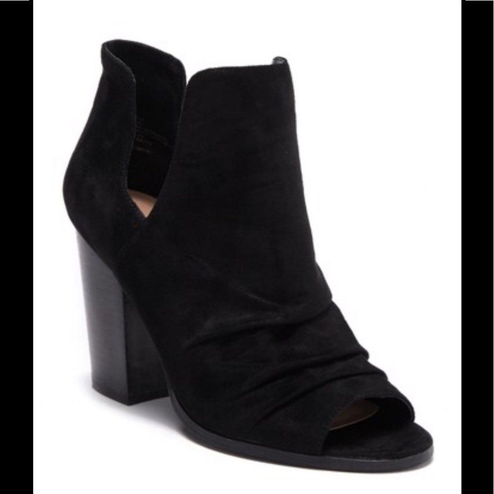 ABOUND Black Suede Open Toe Bootie
